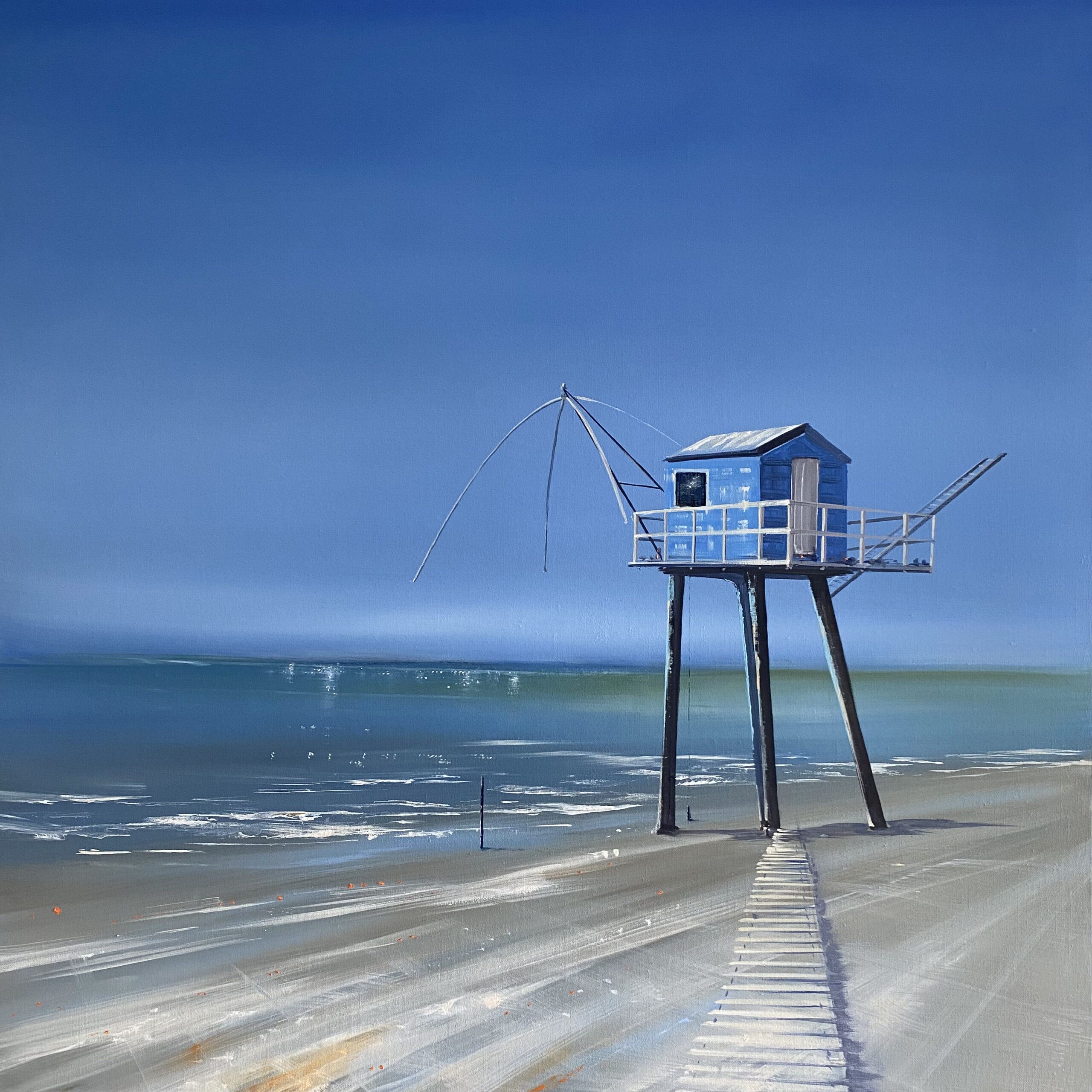 Juste devant, contre le vent -80x80